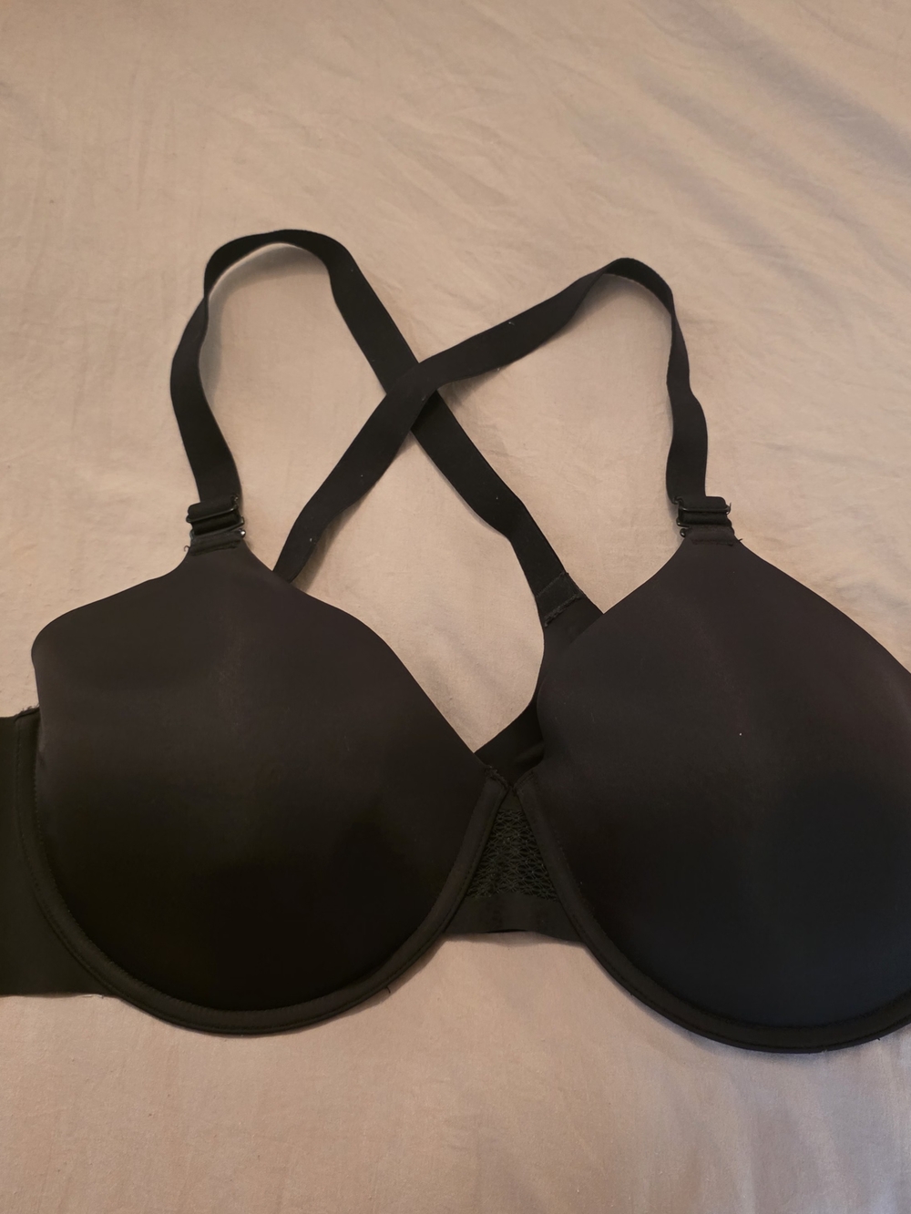 Bali 42C Black Convertible Crisscross Strap Bra